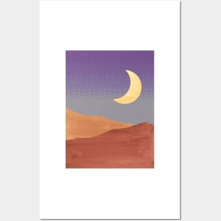 Abstract boho night, pixel art Posters and Art